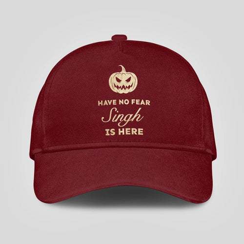 Have No Fear Your Name Is Here Halloween Pumpkin Burgundy SINGH 13K1 C163PF