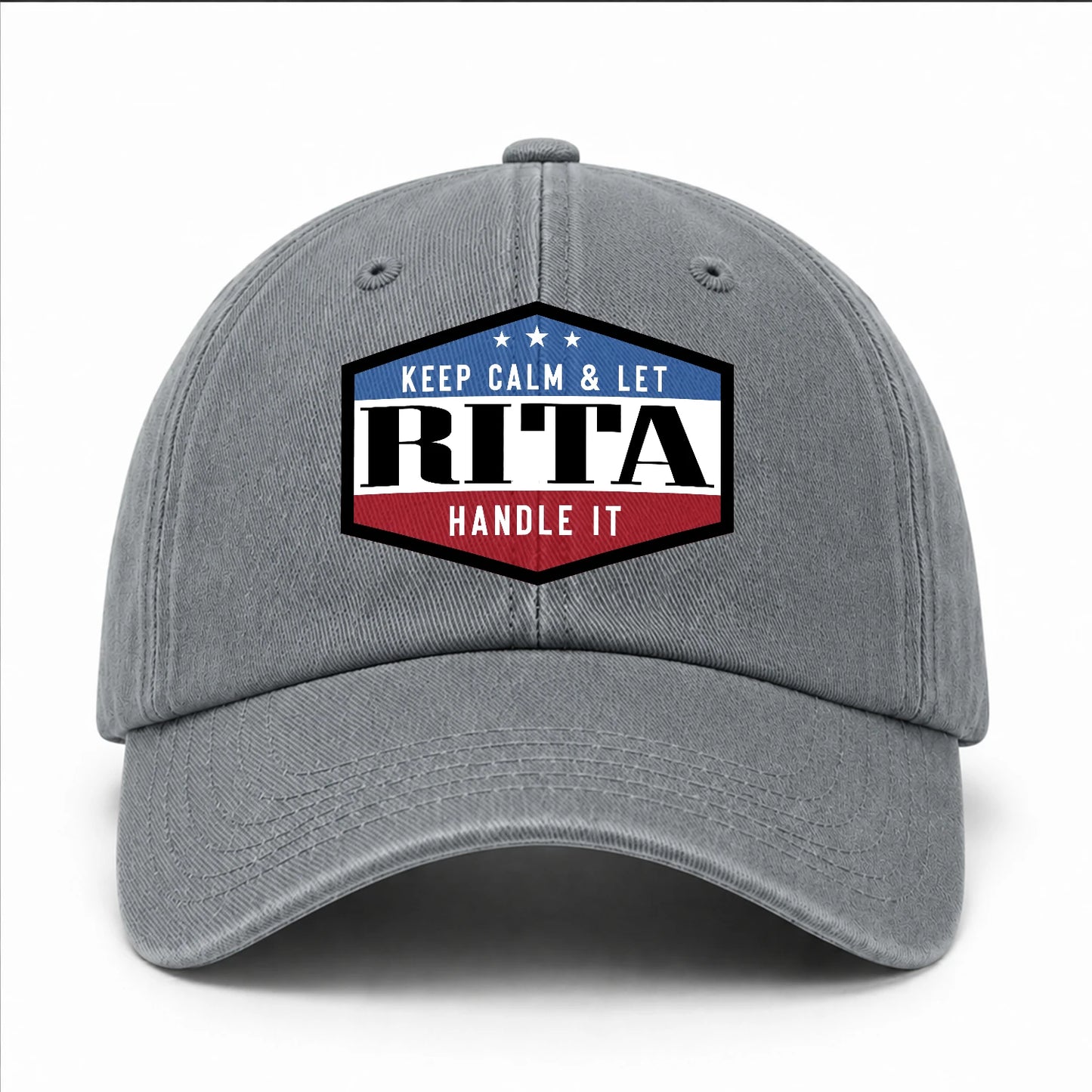Keep Calm & Let Your Name Handle It Washed Cap RITA 13K1 C87PF