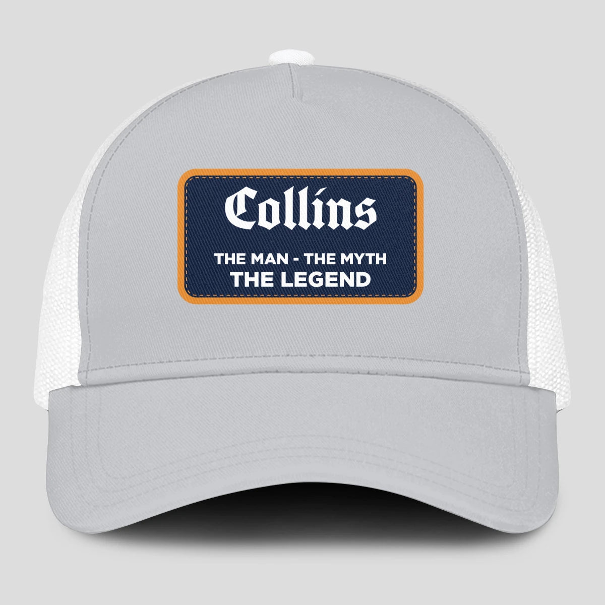 The Man The Myth The Legend Gray Mesh Cap COLLINS 13K1 C204PF