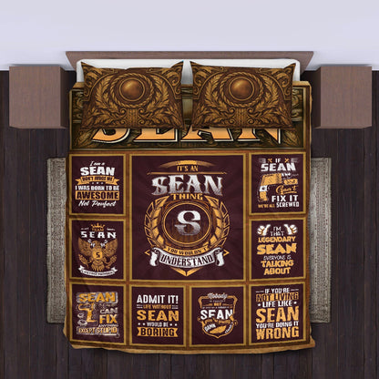 SEAN Limited Edition Personalized Bedding Set 13K1-BS3