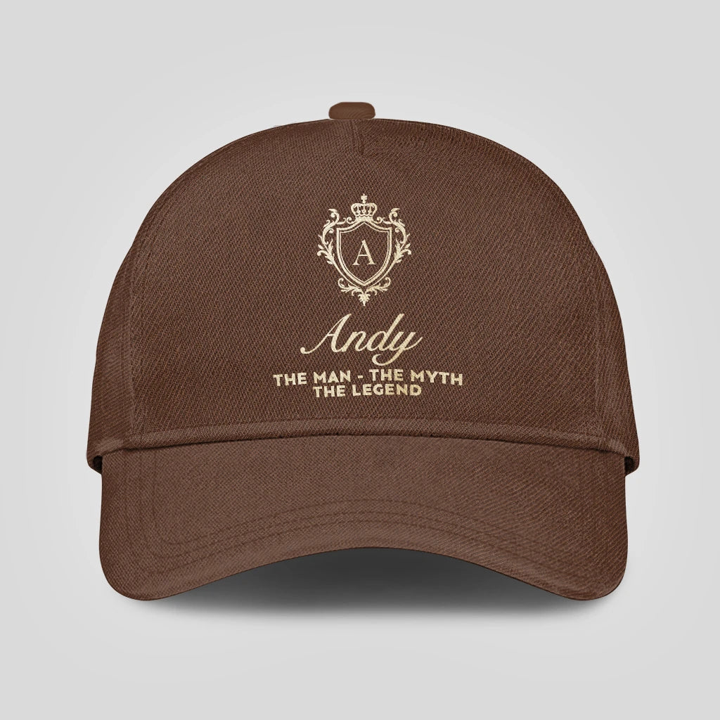 The Man The Myth The Legend Golden Brown Cap ANDY 13K1 C142PF