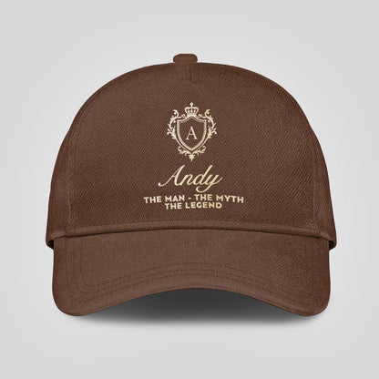 The Man The Myth The Legend Golden Brown Cap ANDY 13K1 C142PF