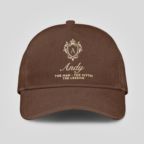 The Man The Myth The Legend Golden Brown Cap ANDY 13K1 C142PF