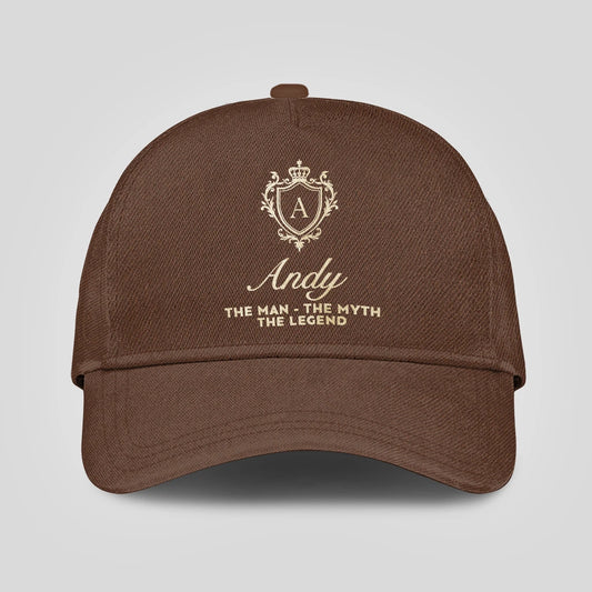 The Man The Myth The Legend Golden Brown Cap ANDY 13K1 C142PF