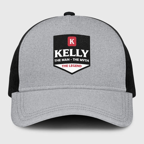 The Man The Myth The Legend Gray Mesh Cap KELLY 13K1 C189PF