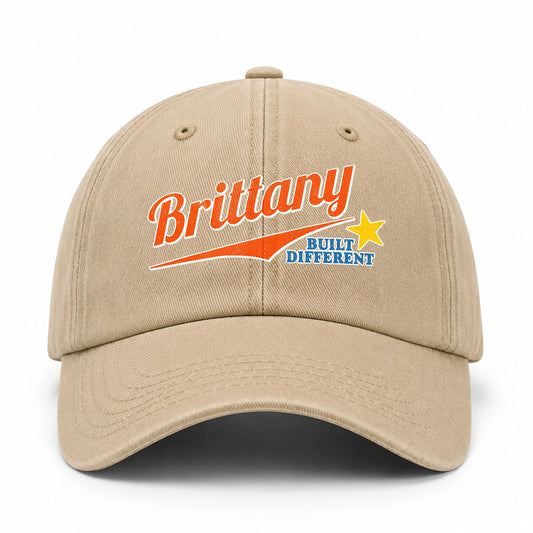 Your Name Built Different Logo Washed Cap BRITTANY 13K1 C56PF
