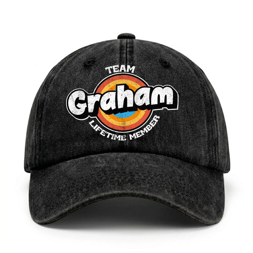 Team Your Name Lifetime Member Logo Cap GRAHAM 13K1 C66PF