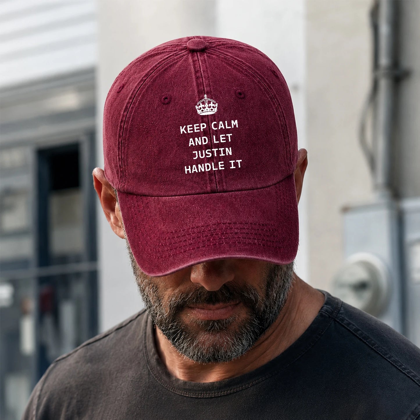 Have No Fear Your Name Is Here Halloween Washed Cap JUSTIN 13K1 C108PF