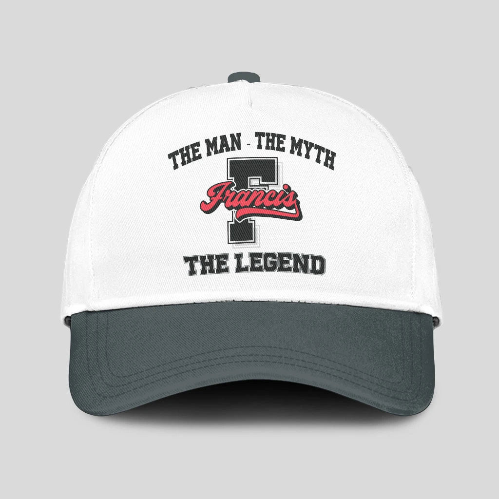 The Man The Myth The Legend Custom Initial Letter And Name Cap FRANCIS 13K1 C38PF