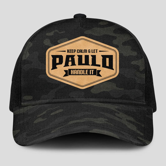 Keep Calm & Let Your Name Handle It Dark Camo Mesh Cap PAULO 13K1 C195PF