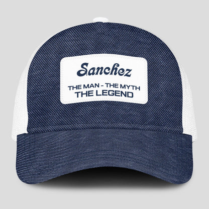 The Man The Myth The Legend Blue Denim Mesh Cap SANCHEZ 13K1 C194PF