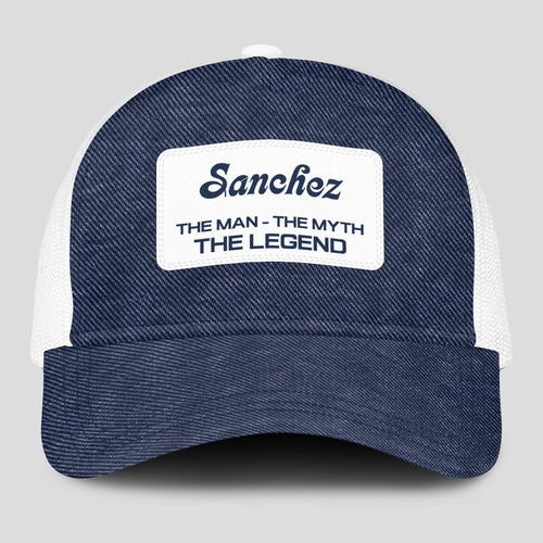 The Man The Myth The Legend Blue Denim Mesh Cap SANCHEZ 13K1 C194PF
