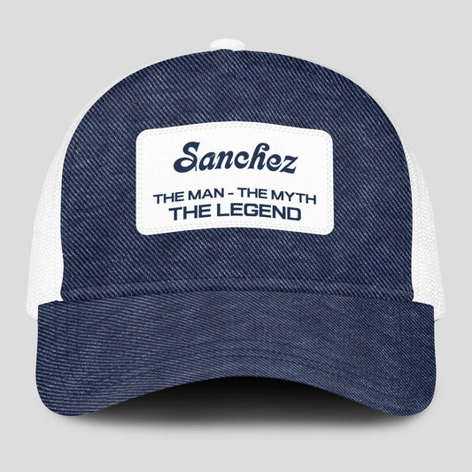 The Man The Myth The Legend Blue Denim Mesh Cap SANCHEZ 13K1 C194PF
