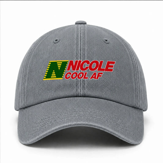 Your Name Cool Af Funny Washed Cap NICOLE 13K1 C85PF