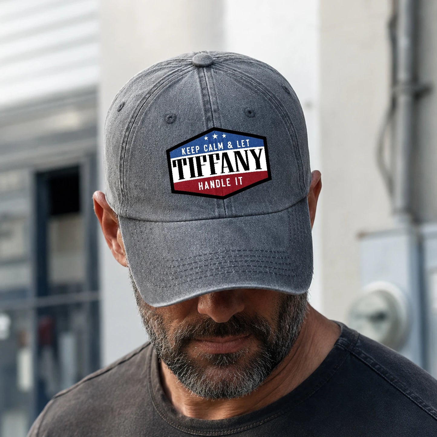 Keep Calm & Let Your Name Handle It Washed Cap TIFFANY 13K1 C87PF