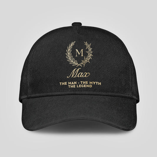 The Man The Myth The Legend God's Crown Black Cap MAX 13K1 C175PF