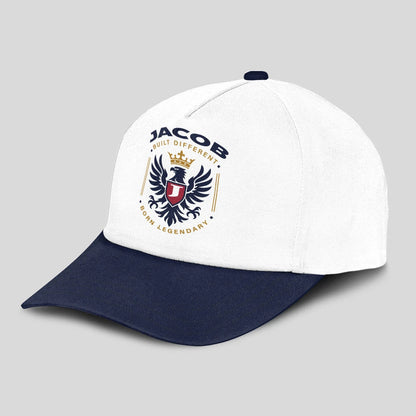 Built Different Born Legendary Elegant Blue And White Cap JACOB 13K1 C76PF