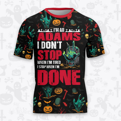 ADAMS Halloween Pajamas Set Tshirt & Pants Horror Skull Pumpkin 13K1-HL3
