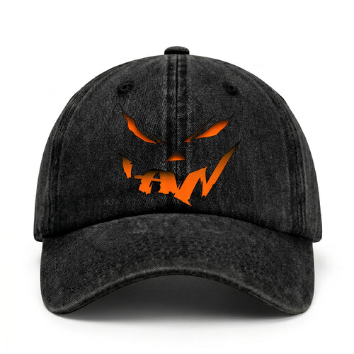 Your Name Jack O' Lantern Halloween Washed Cap IAN 13K1 C100PF