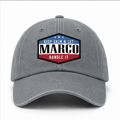Keep Calm & Let Your Name Handle It Washed Cap MARCO 13K1 C87PF
