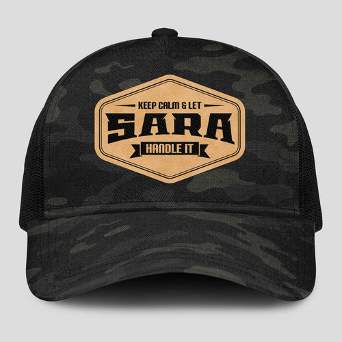 Keep Calm & Let Your Name Handle It Dark Camo Mesh Cap SARA 13K1 C195PF