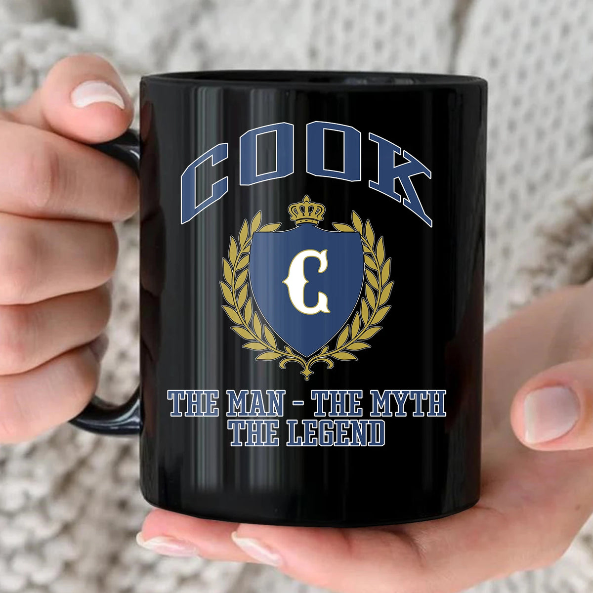 The Man The Myth The Legend Blue And Yellow Logo Mug COOK 13K1 MG24