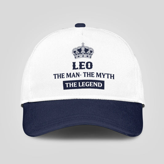 The Man The Myth The Legend King Crown Blue And White Cap LEO 13K1 C147PF
