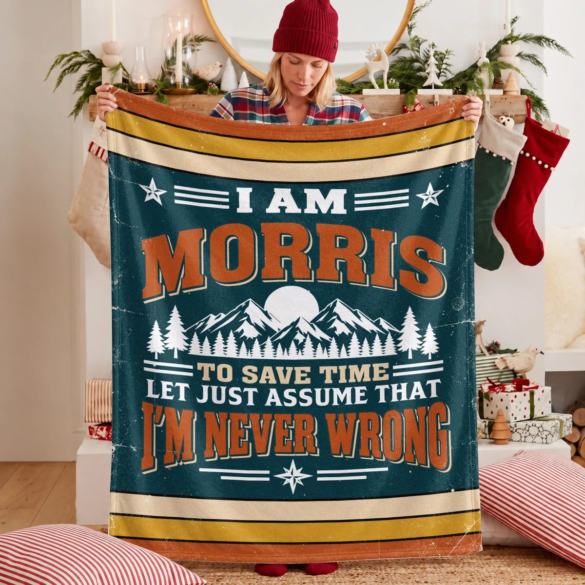 I'm Name Never Wrong Funny Retro Fleece Blanket MORRIS 13K1 BK66
