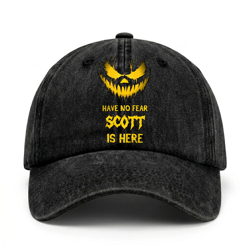 Have No Fear Your Name Is Here Jack O' Lantern Washed Cap SCOTT 13K1 C135PF