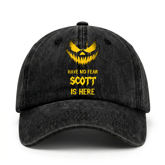 Have No Fear Your Name Is Here Jack O' Lantern Washed Cap SCOTT 13K1 C135PF