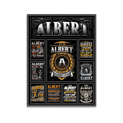 ALBERT Personalized Sponge Floor Mat – Custom Printed Home Decor 13K1-AR2