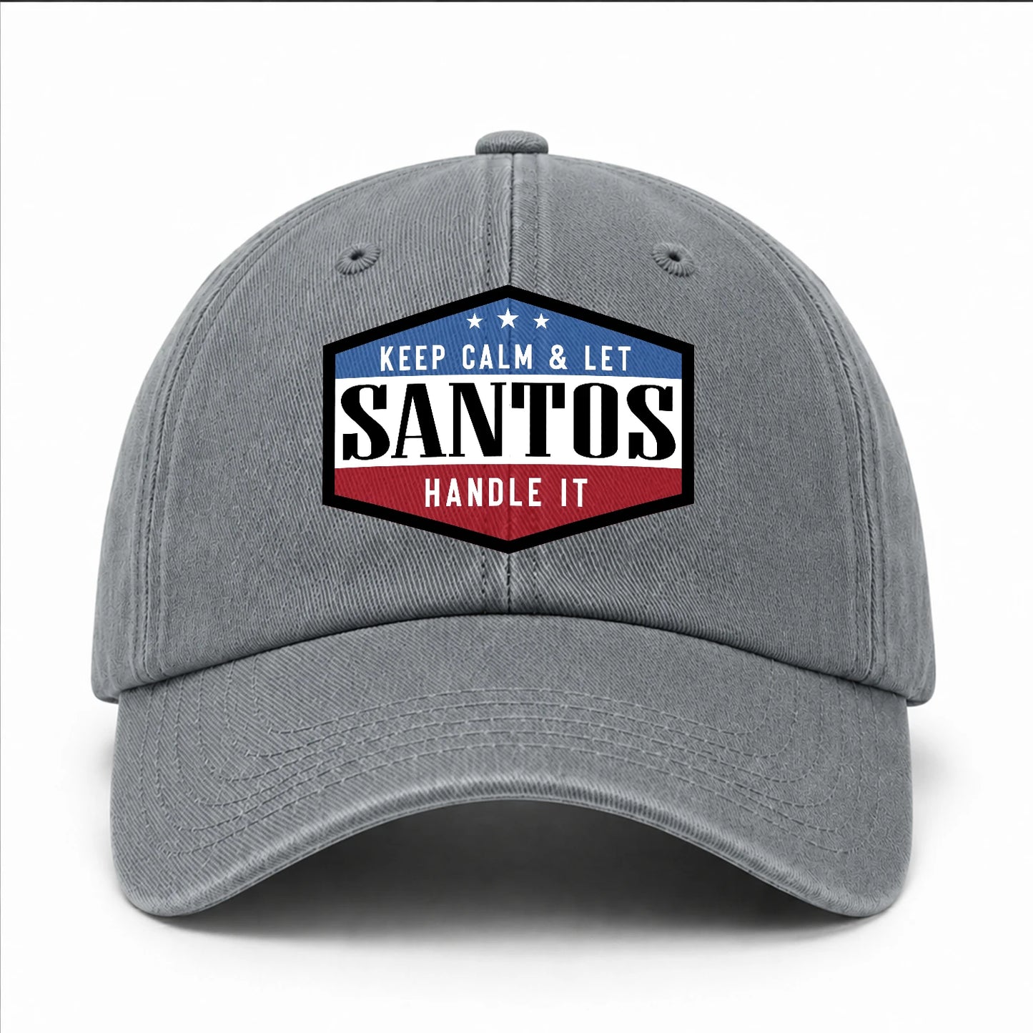 Keep Calm & Let Your Name Handle It Washed Cap SANTOS 13K1 C87PF