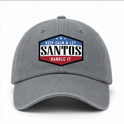 Keep Calm & Let Your Name Handle It Washed Cap SANTOS 13K1 C87PF