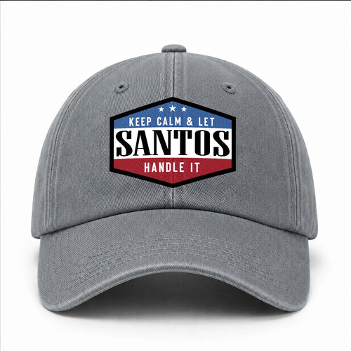 Keep Calm & Let Your Name Handle It Washed Cap SANTOS 13K1 C87PF