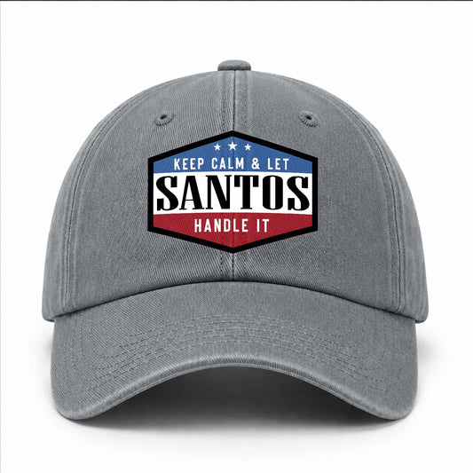 Keep Calm & Let Your Name Handle It Washed Cap SANTOS 13K1 C87PF