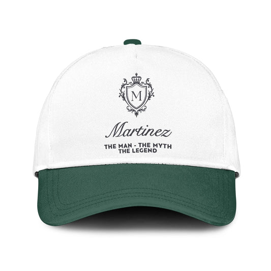 The Man The Myth The Legend Beautiful Green And White Cap MARTINEZ 13K1 C171PF