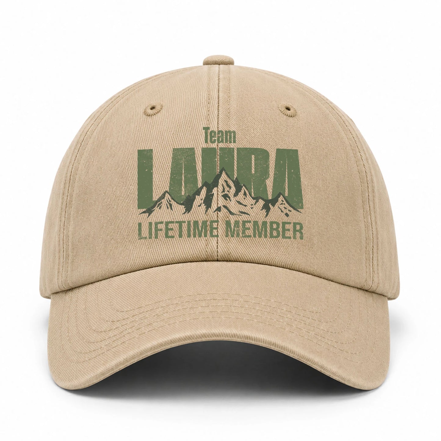 Team Your Name Lifetime Member Mountain Cap LAURA 13K1 C58PF
