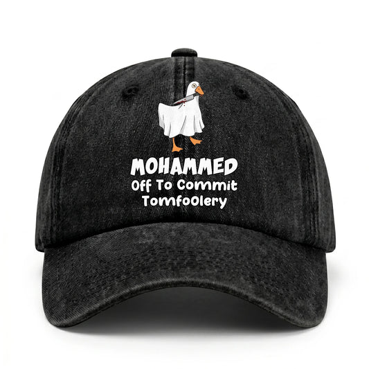 Off To Commit Tomfoolery Funny Goose Washed Cap MOHAMMED 13K1 C131PF