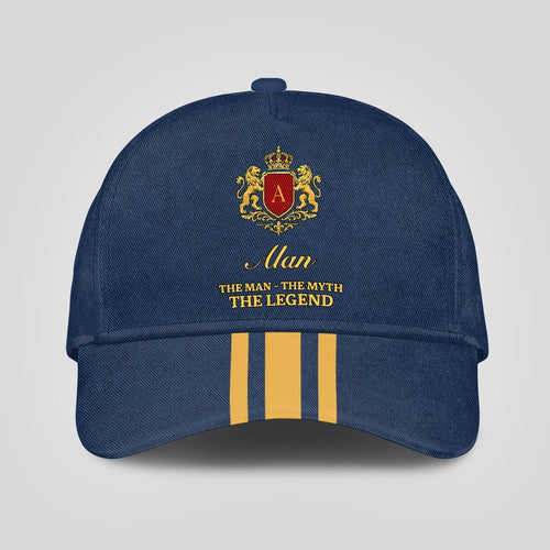 The Man The Myth The Legend Luxury Logo Striped Cap ALAN 13K1 C143PF