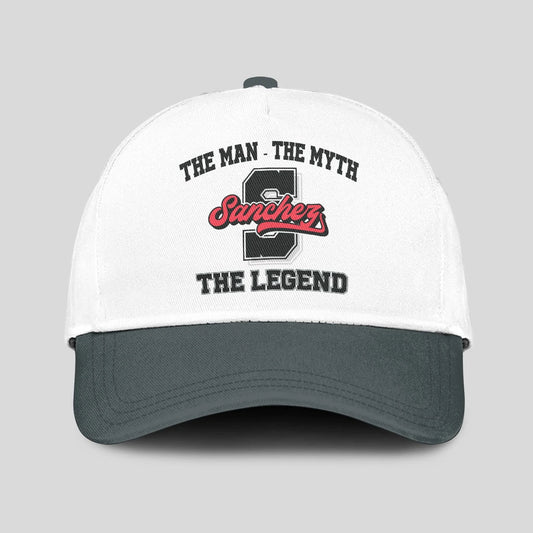 The Man The Myth The Legend Custom Initial Letter And Name Cap SANCHEZ 13K1 C38PF