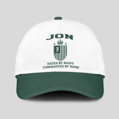 Hated By Many Confronted By None Luxury Logo Cap JON 13K1 C41PF