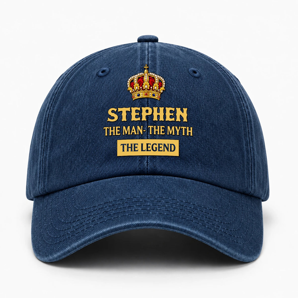 The Man The Myth The Legend King Crown Washed Cap STEPHEN 13K1 C146PF