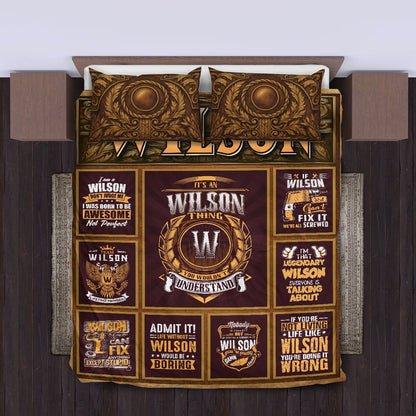 WILSON Limited Edition Personalized Bedding Set 13K1-BS3