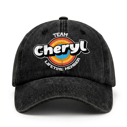 Team Your Name Lifetime Member Logo Cap CHERYL 13K1 C66PF