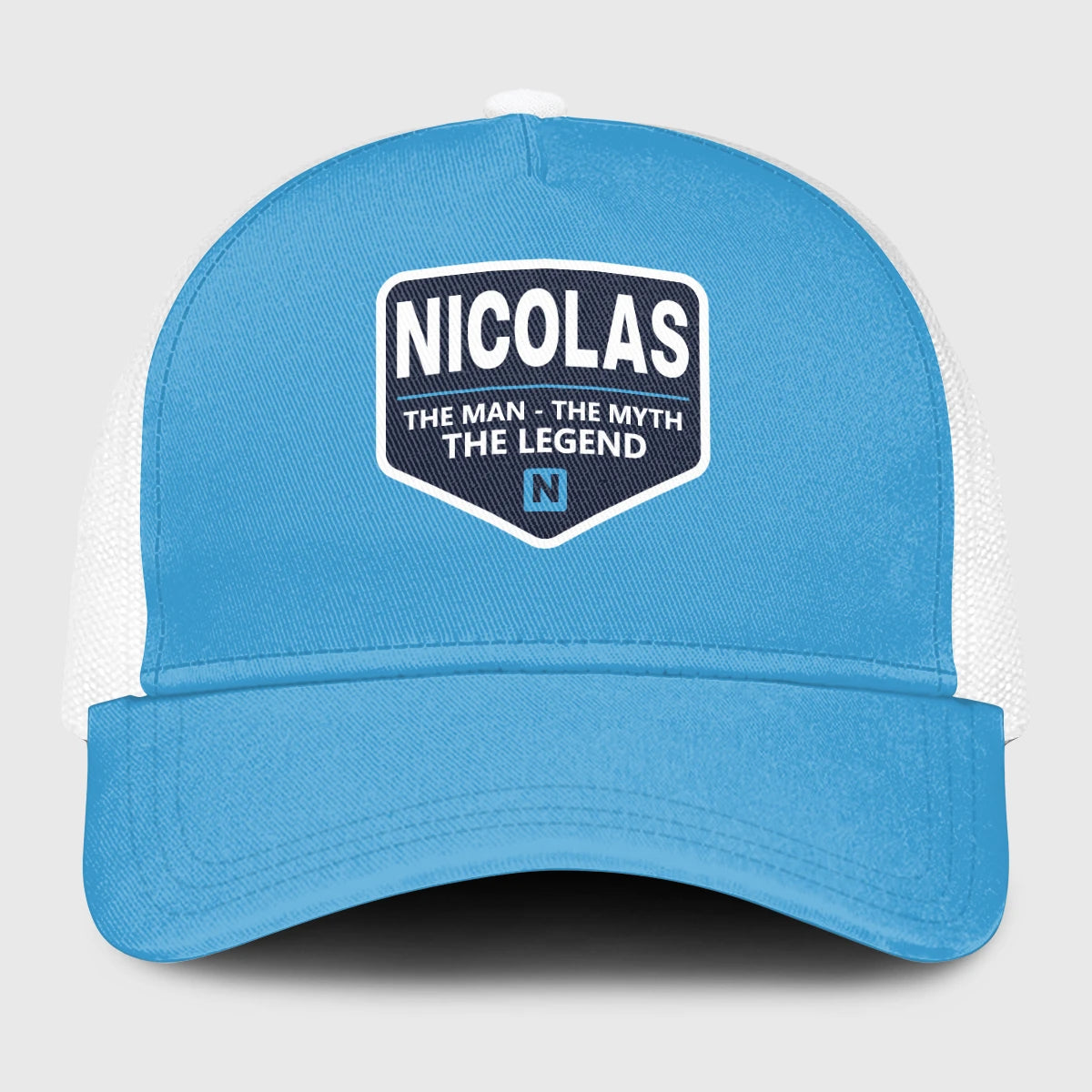 The Man The Myth The Legend Light Blue Mesh Cap NICOLAS 13K1 C190PF