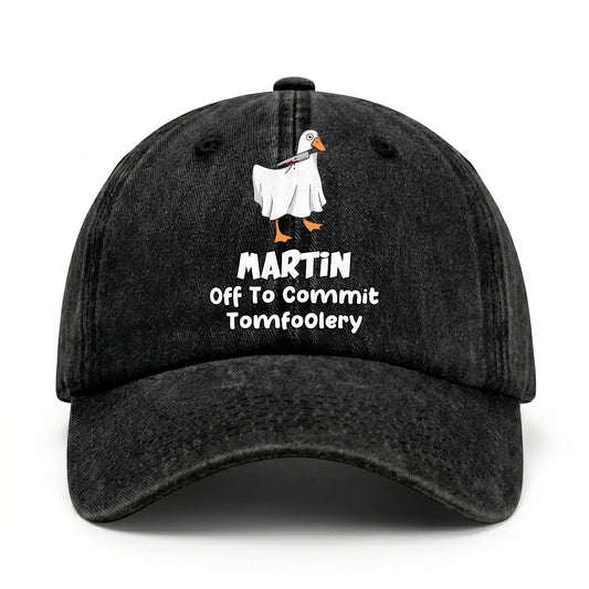 Off To Commit Tomfoolery Funny Goose Washed Cap MARTIN 13K1 C131PF