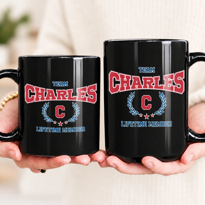 Team Your Name Lifetime Member Sporty Mug CHARLES 13K1 MG09