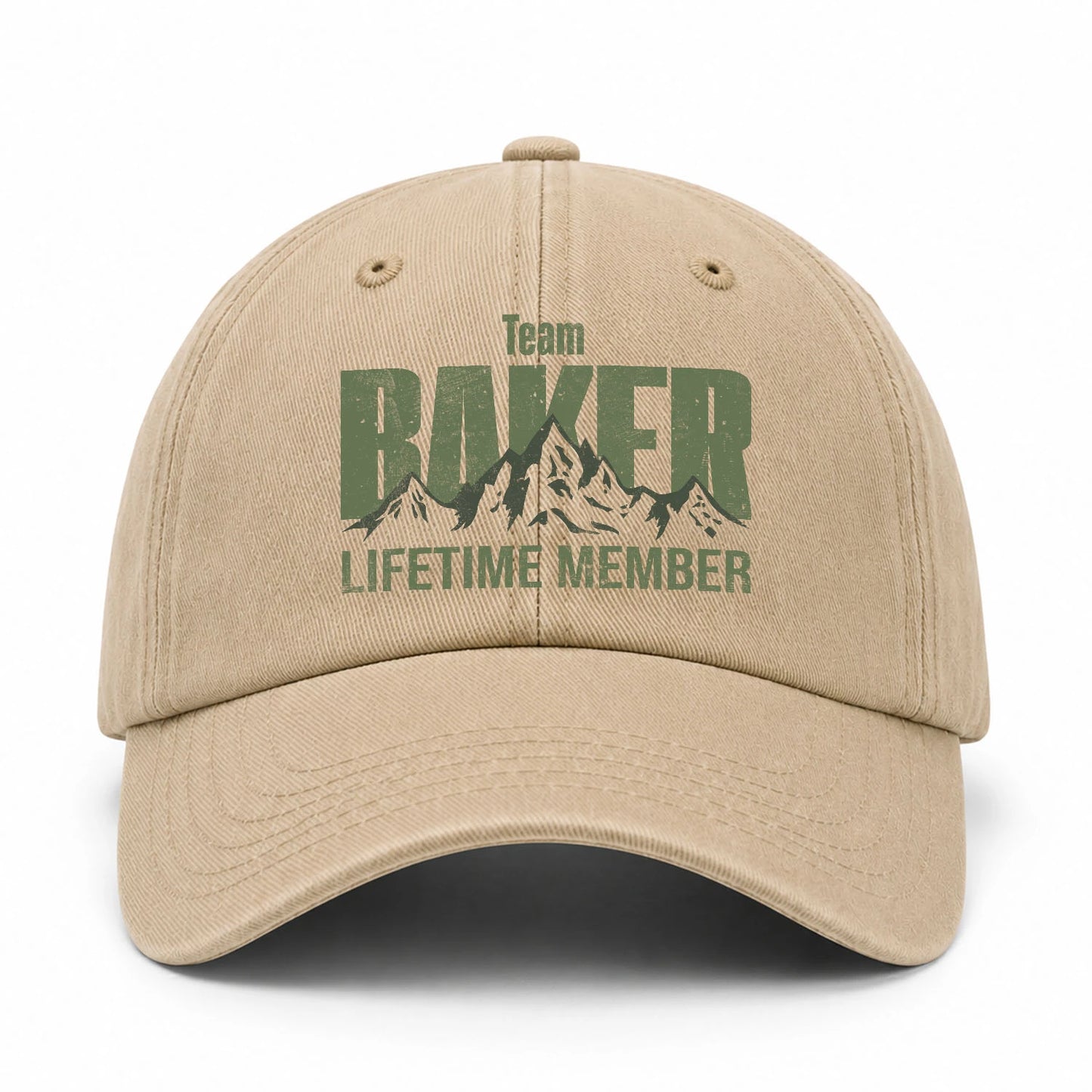 Team Your Name Lifetime Member Mountain Cap BAKER 13K1 C58PF