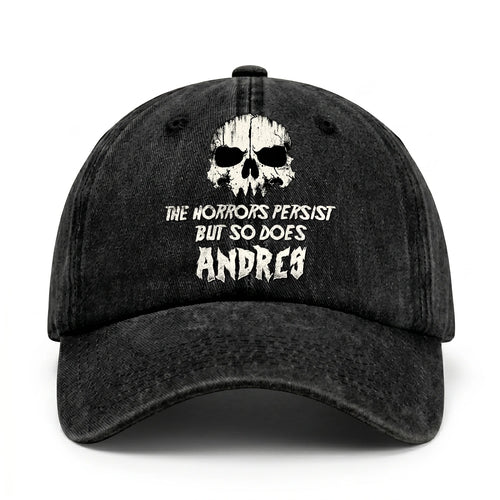 The Horrors Persist But So Does Your Name Cool Skull Washed Cap ANDRES 13K1 C134PF
