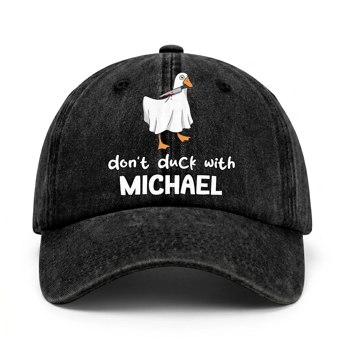 Don't Duck With Your Name Funny Washed Cap MICHAEL 13K1 C129PF